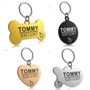 Pingente de Identificação Personalizável para Pets em Aço Inoxidável