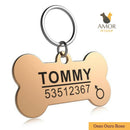 Pingente de Identificação Personalizável para Pets em Aço Inoxidável