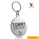 Pingente de Identificação Personalizável para Pets em Aço Inoxidável