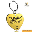 Pingente de Identificação Personalizável para Pets em Aço Inoxidável
