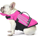Colete Salva-Vidas para Cachorro com Flutuador de Pescoço, Alça de Resgate e Faixas Refletivas Segurança para Natação, Praia, Piscina e Passeios de Barco