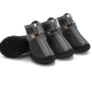 Botas Antiderrapantes para Cães Premium Proteção para Patas com Solado Grosso e Respirável (Kit com 4 Unidades)